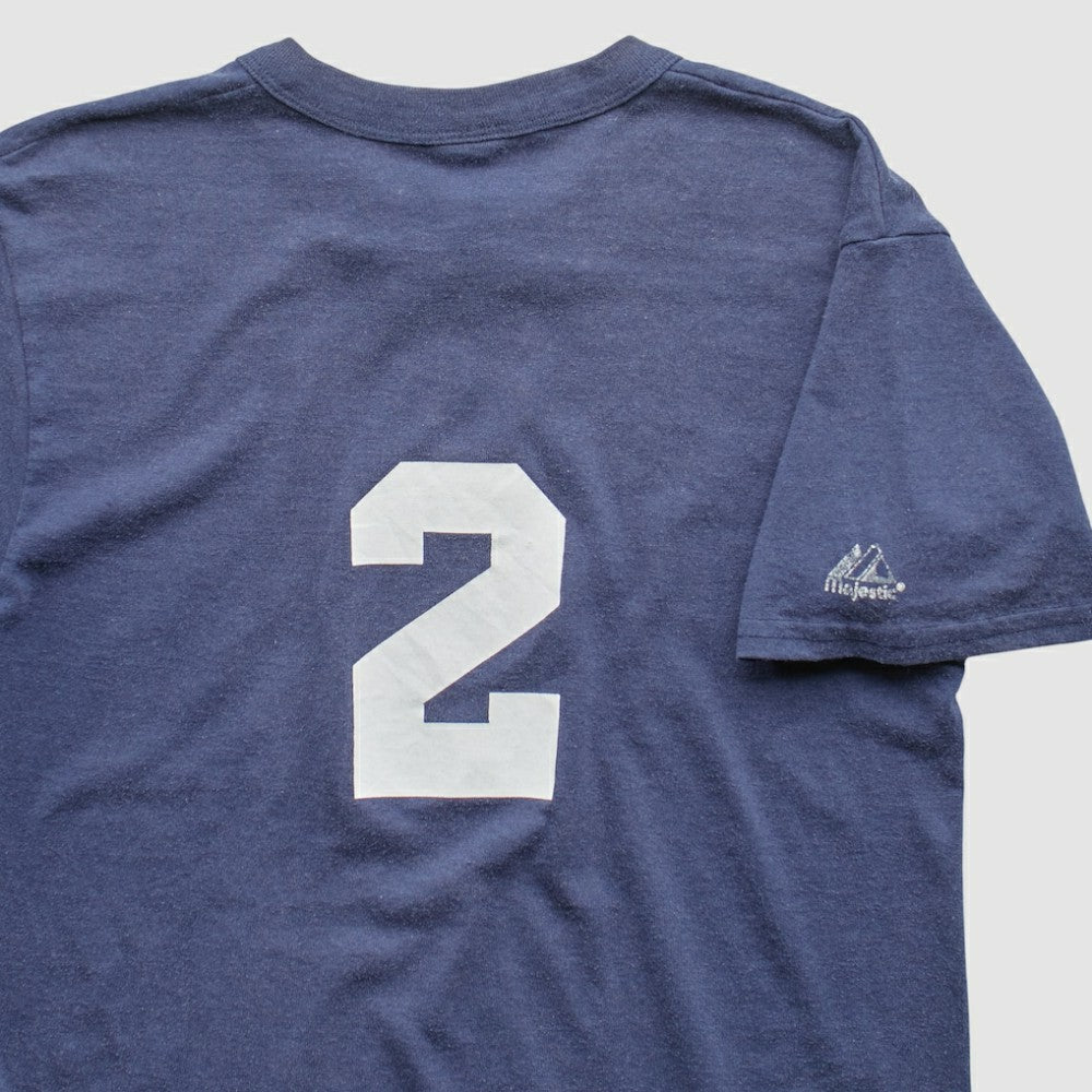 Atlanta Braves Majestic 90s T-Shirt - Navy Vintage