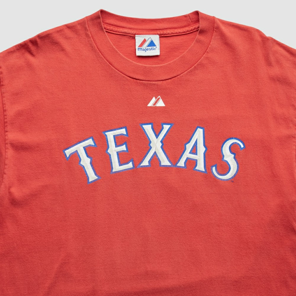 Texas Rangers Majestic 2010 T-Shirt - Red Vintage
