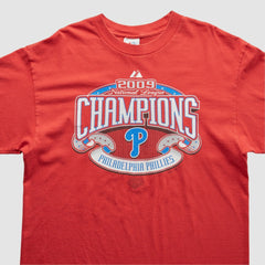 Philadelphia Phillies Majestic 2009 T-Shirt - Red Vintage