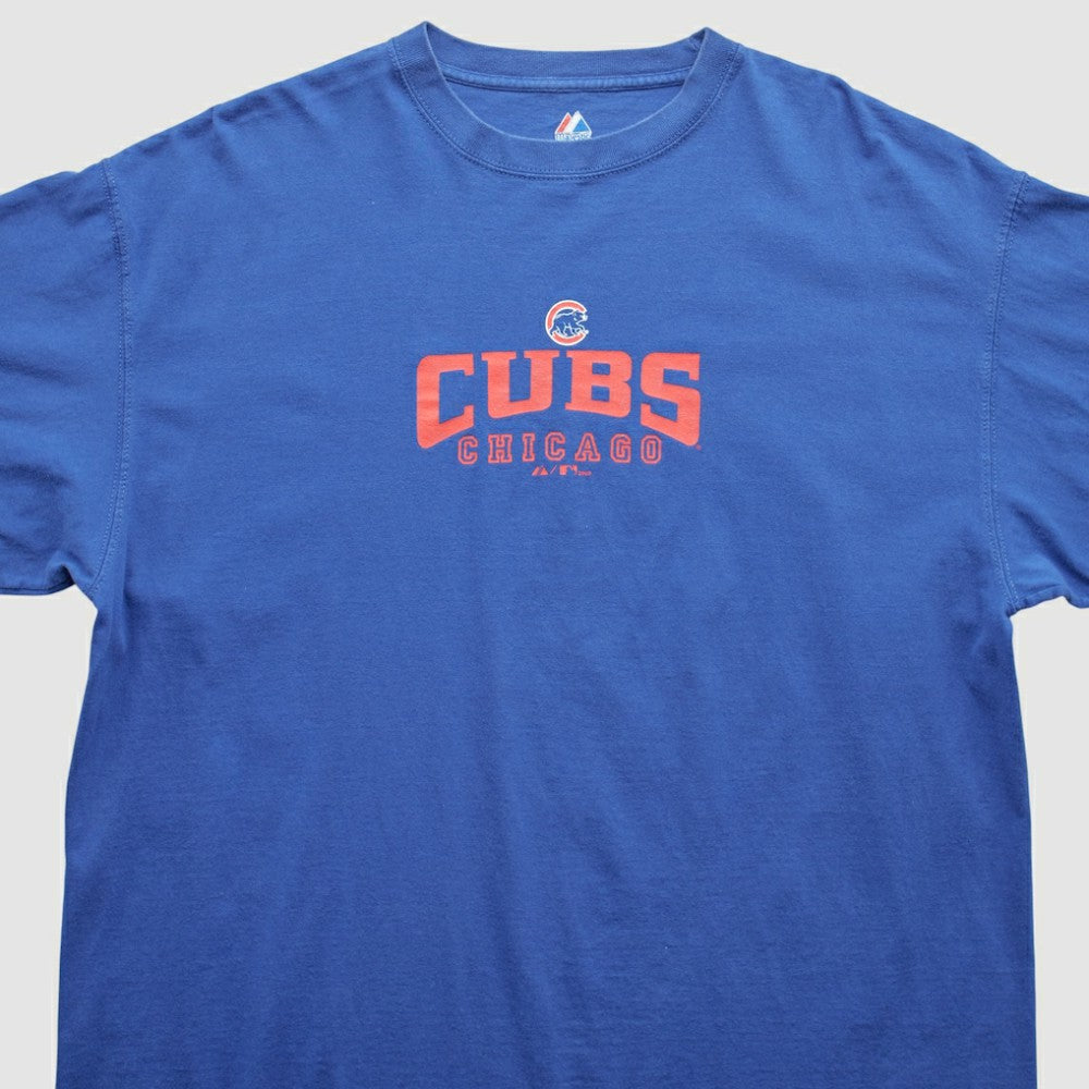 Chicago Cubs Majestic 2009 T-Shirt - Blue Vintage