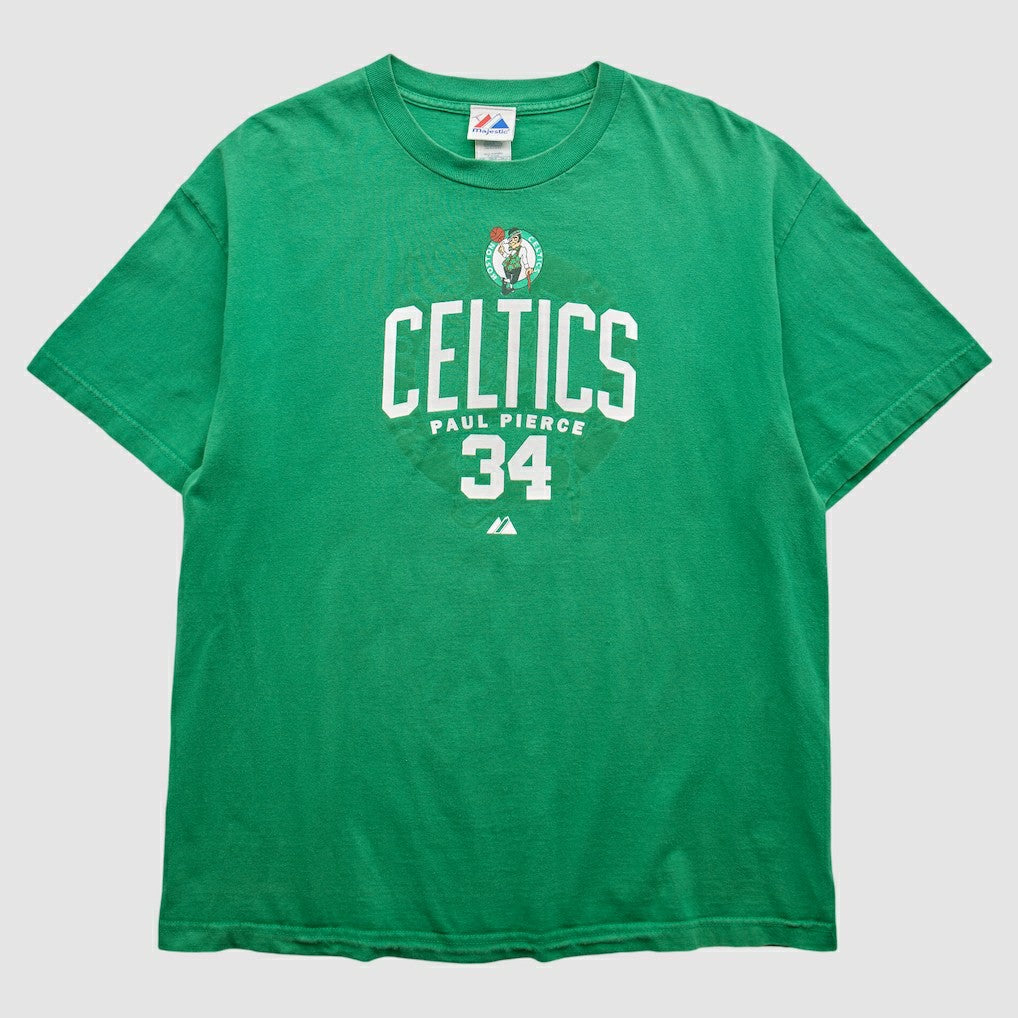 Boston Celtics Majestic 2000s T-Shirt - Green Vintage | Vintage shop