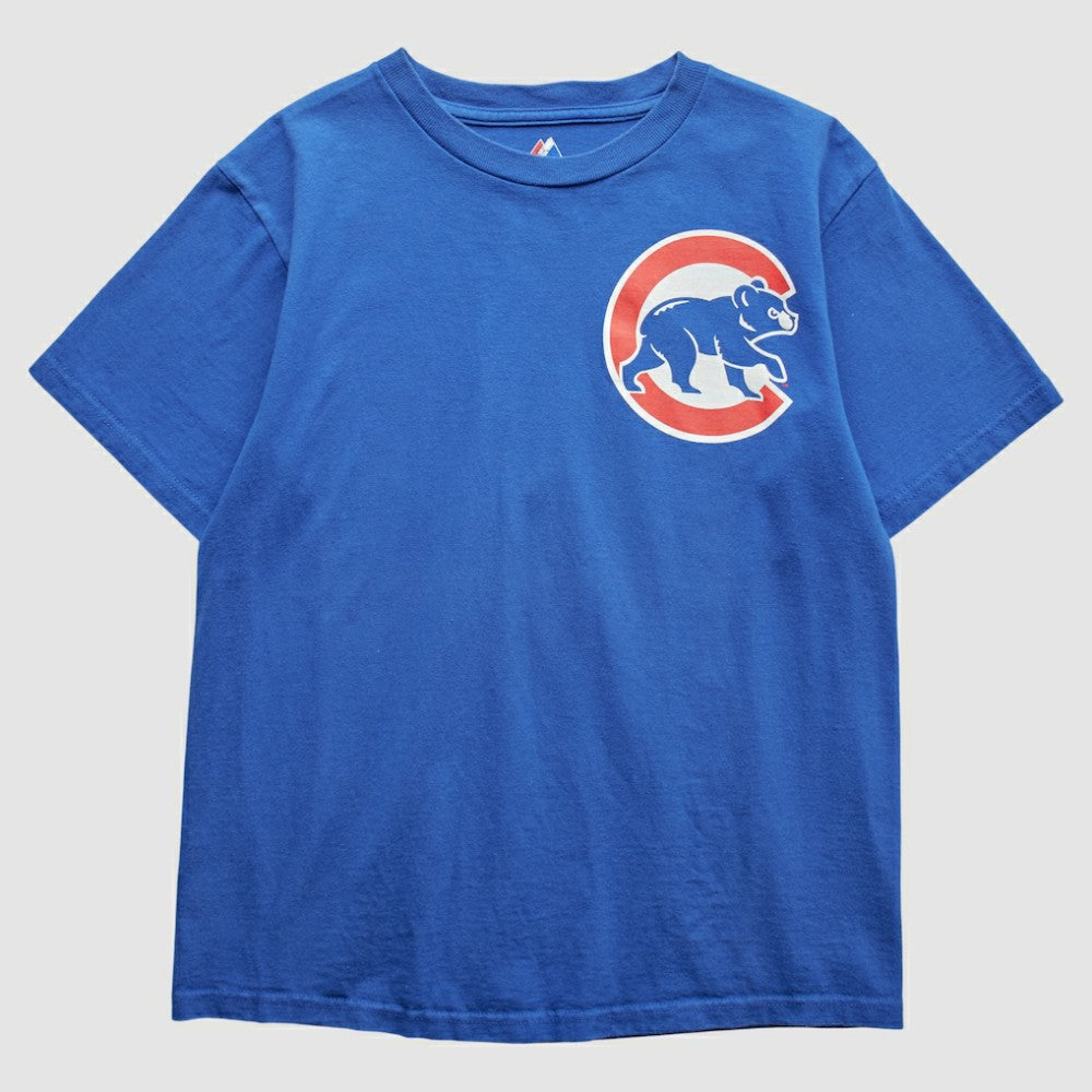 Chicago Cubs Majestic 2000s T-Shirt - Blue Vintage