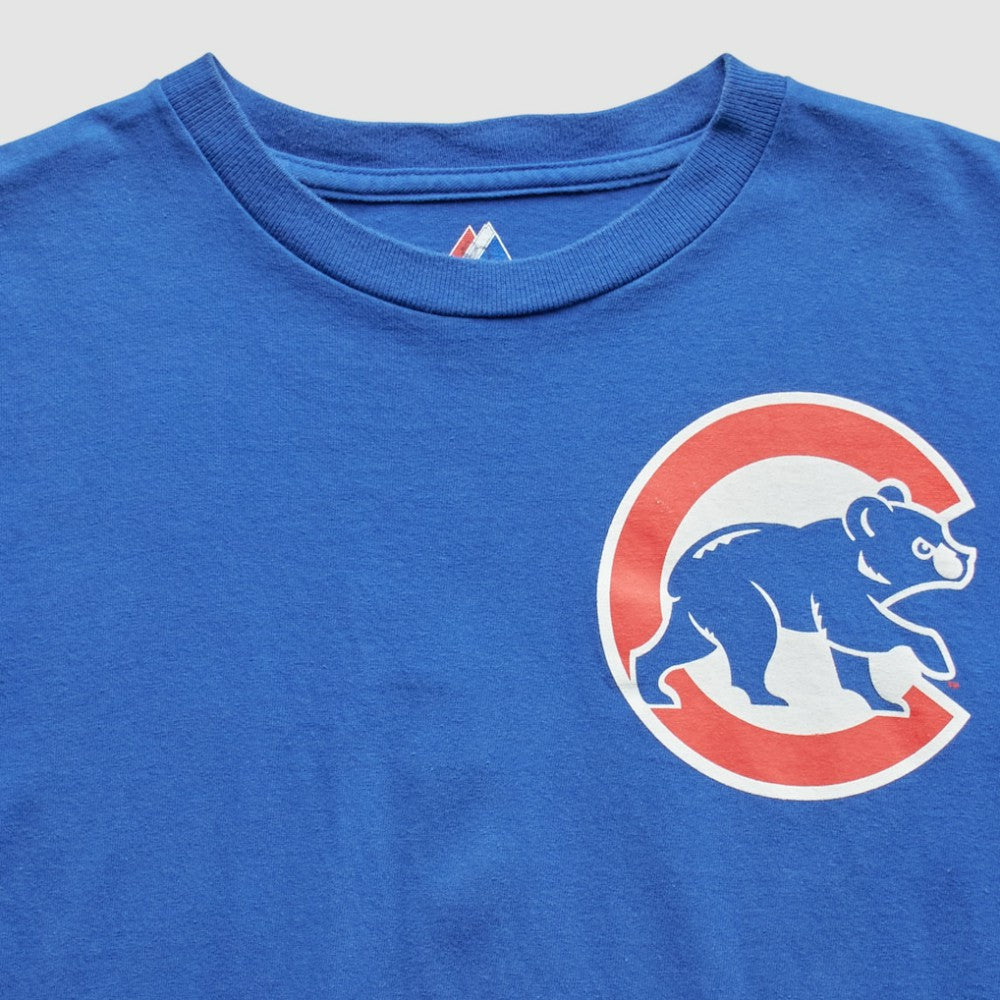 Chicago Cubs Majestic 2000s T-Shirt - Blue Vintage