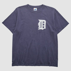 Detroit Tigers Majestic 2000s T-Shirt - Navy Vintage