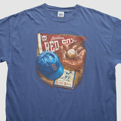 Boston Red Sox Lee Apparel 2000s T-Shirt - Blue Vintage