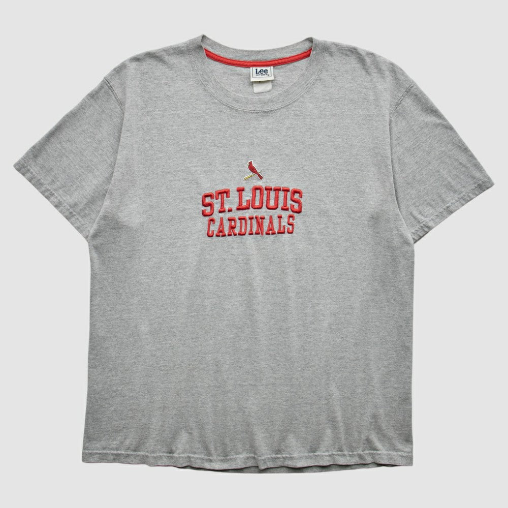 St. Louis Cardinals Lee Apparel 2000s T-Shirt - Gray Vintage