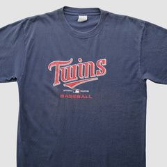 Minnesota Twins Majestic 2000s T-Shirt - Navy Vintage