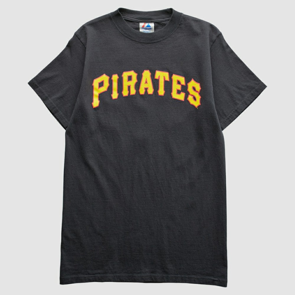 Pittsburgh Pirates Majestic 2000s T-Shirt - Black Vintage