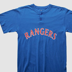 Texas Rangers Majestic 2000s T-Shirt - Blue Vintage