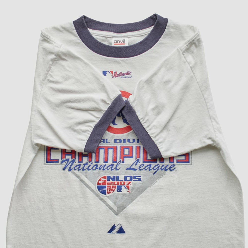 Chicago Cubs Majestic 2007 T-Shirt - White Vintage
