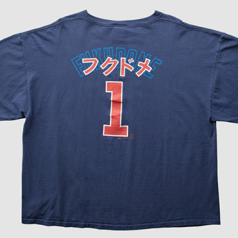 Chicago Cubs Majestic 2000s T-Shirt - Navy Vintage