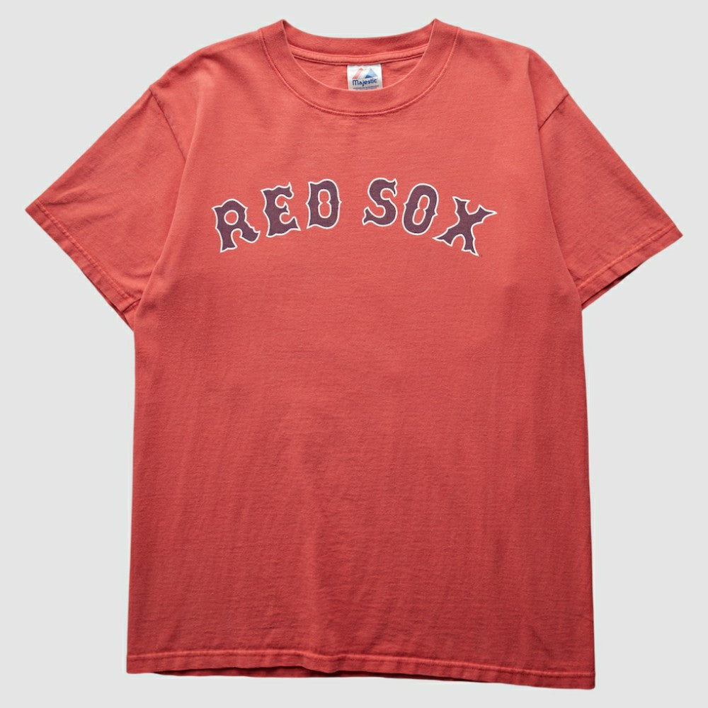 Boston Red Sox Majestic 2000s T-Shirt - Red Vintage