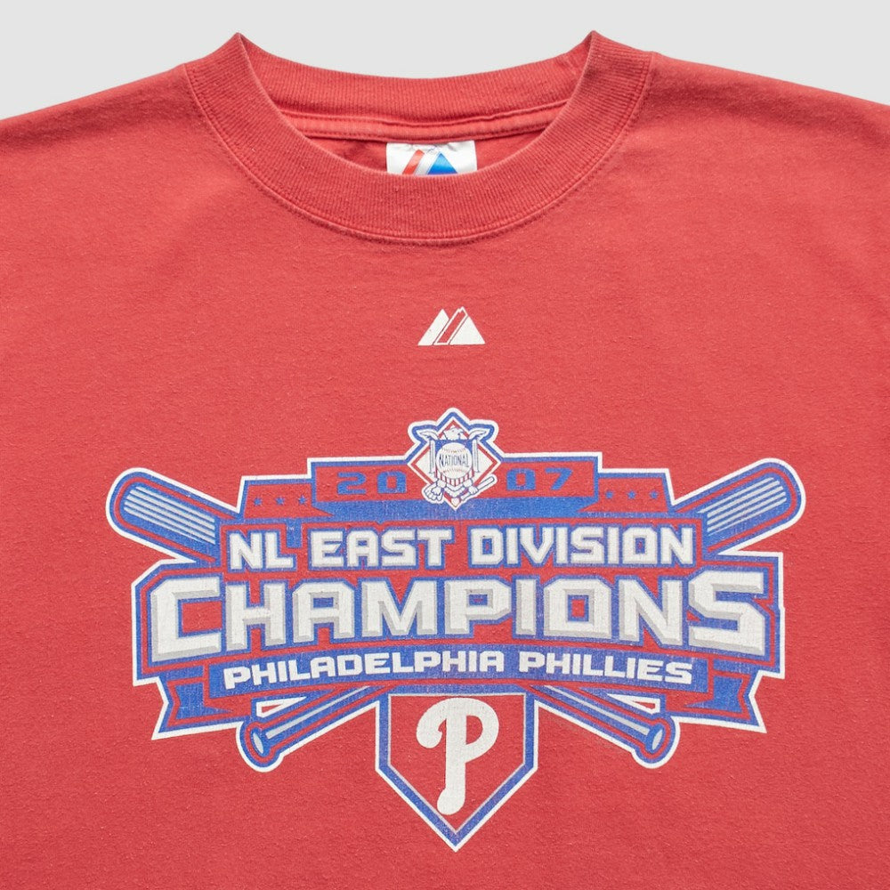 Philadelphia Phillies Majestic 2007 T-Shirt - Red Vintage