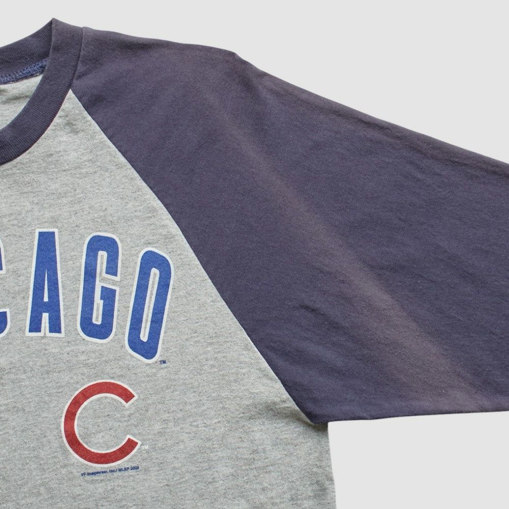 Chicago Cubs Majestic 2008 T-Shirt - Heather Gray Vintage