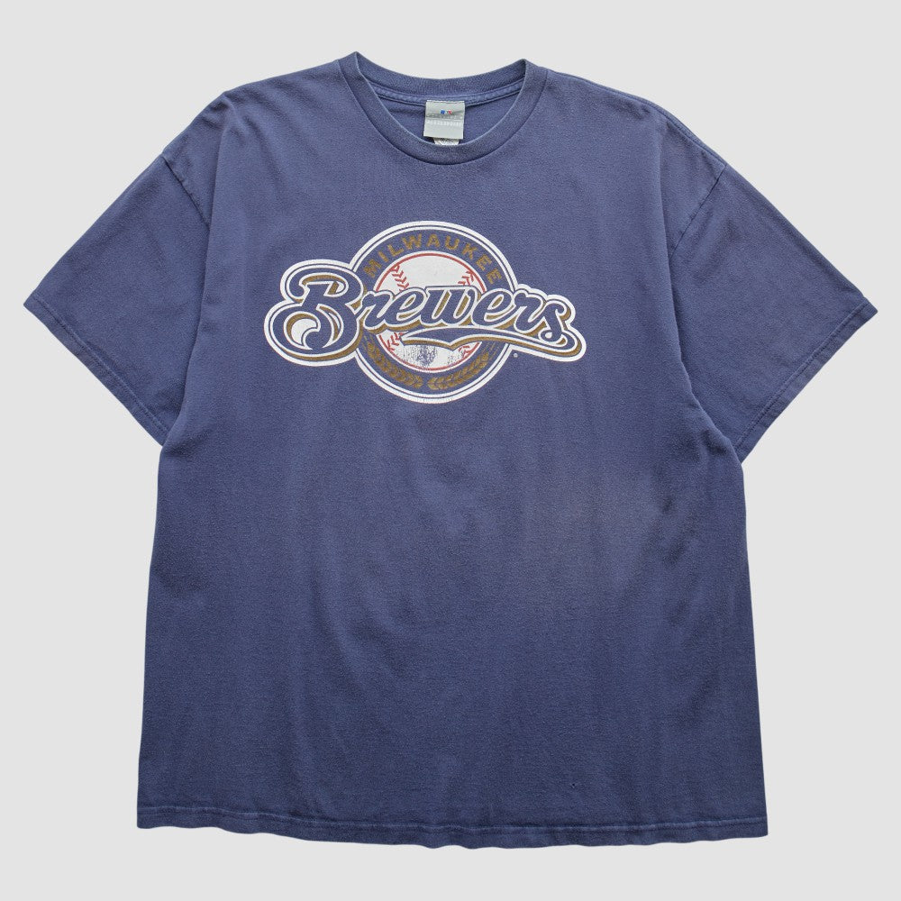 Milwaukee Brewers 2000s T-Shirt - Navy Vintage