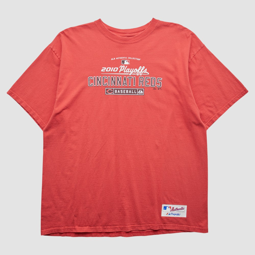 Cincinnati Reds Majestic 2010 T-Shirt - Red Vintage
