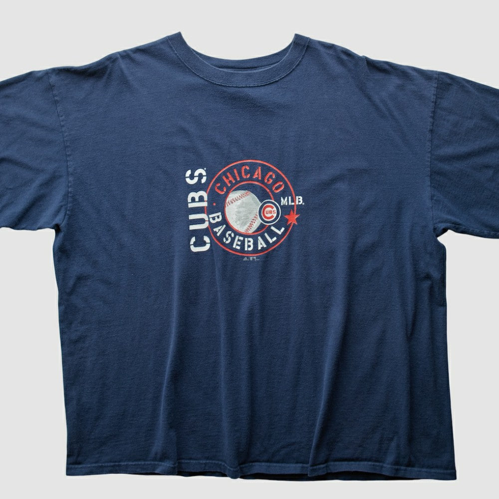 Chicago Cubs Majestic 2004 T-Shirt - Navy Vintage