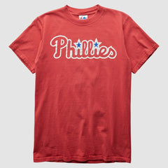 Philadelphia Phillies Majestic 2000s T-Shirt - Red Vintage