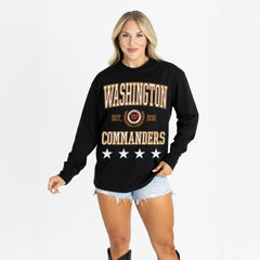 NFL Washington Commanders Gameday Couture Women's Oversized Everyday Star Long Sleeve T-Shirt