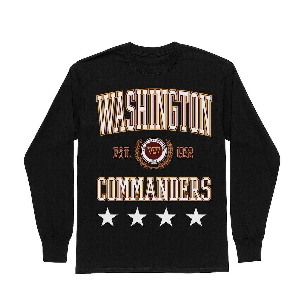 NFL Washington Commanders Gameday Couture Women's Oversized Everyday Star Long Sleeve T-Shirt