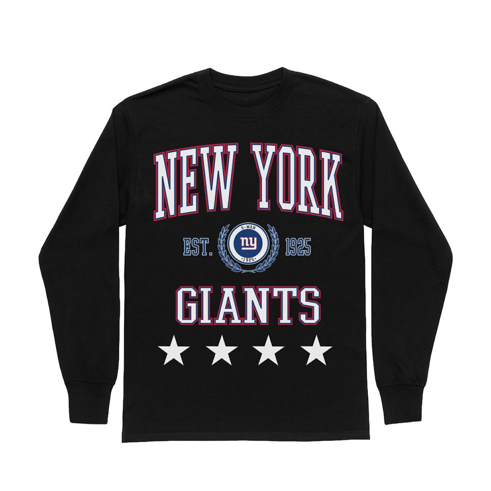 NFL New York Giants Gameday Couture Women's Oversized Everyday Star Long Sleeve T-Shirt