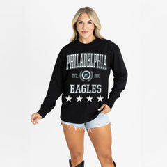 NFL Philadelphia Eagles Gameday Couture Women's Oversized Everyday Star Long Sleeve T-Shirt