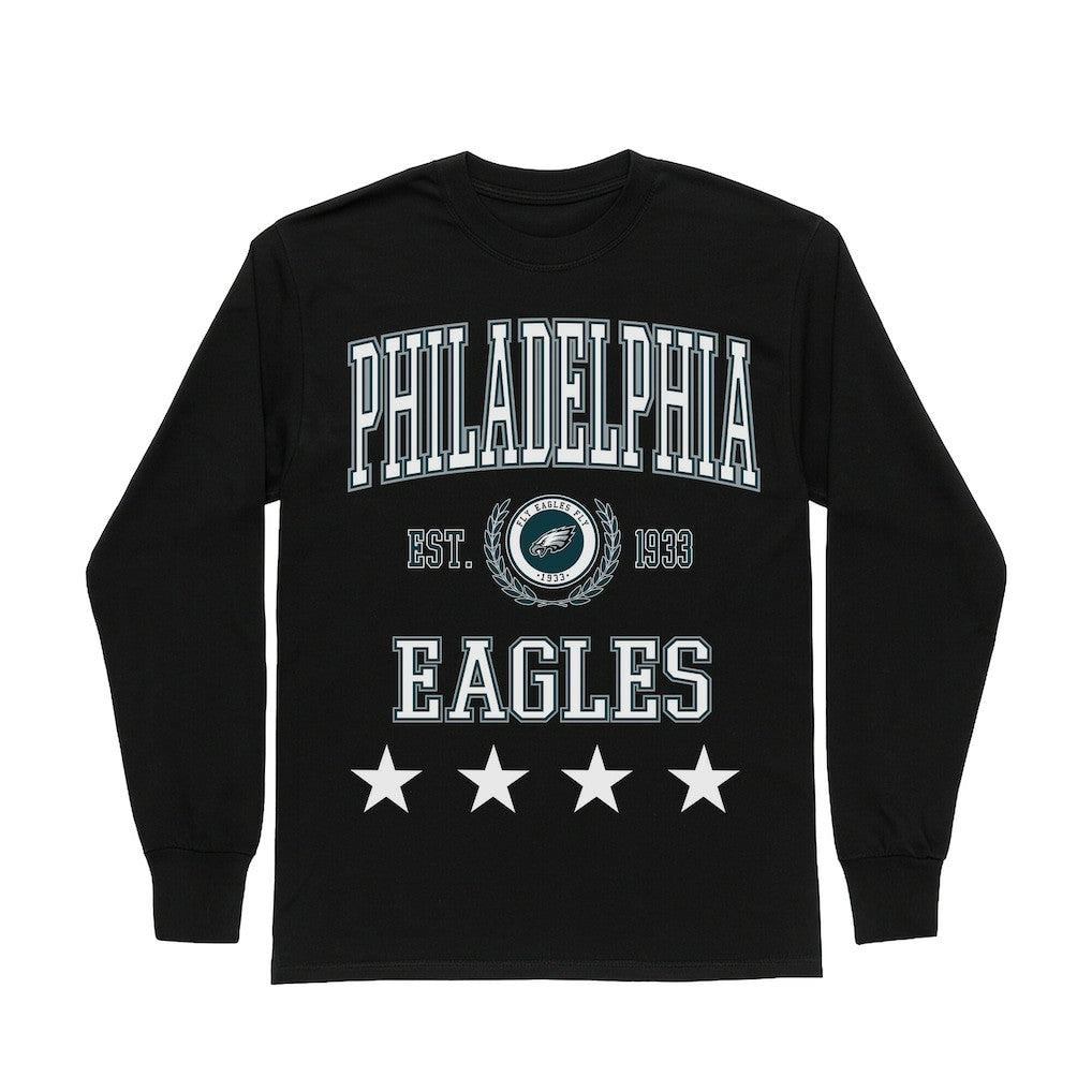 NFL Philadelphia Eagles Gameday Couture Women's Oversized Everyday Star Long Sleeve T-Shirt