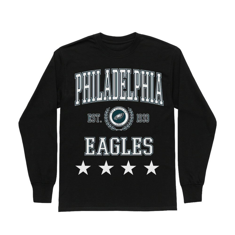 NFL Philadelphia Eagles Gameday Couture Women's Oversized Everyday Star Long Sleeve T-Shirt