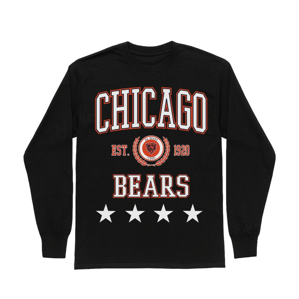 NFL Chicago Bears Gameday Couture Women's Oversized Everyday Star Long Sleeve T-Shirt
