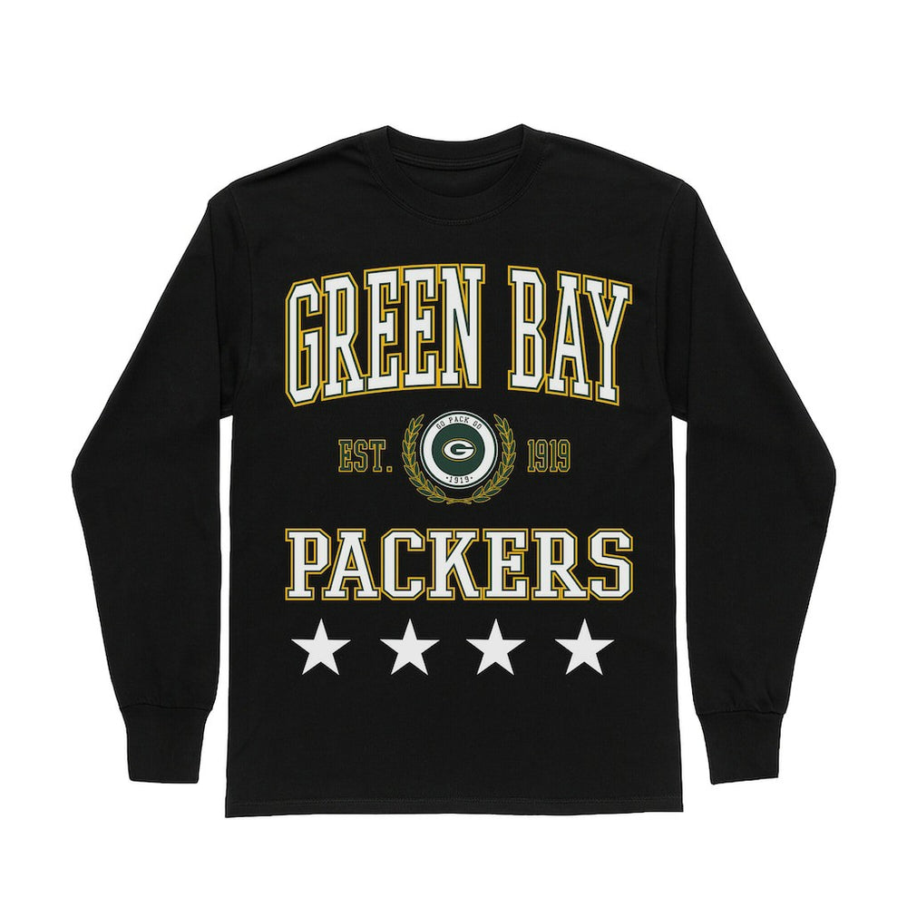 NFL Green Bay Packers Gameday Couture Women's Oversized Everyday Star Long Sleeve T-Shirt