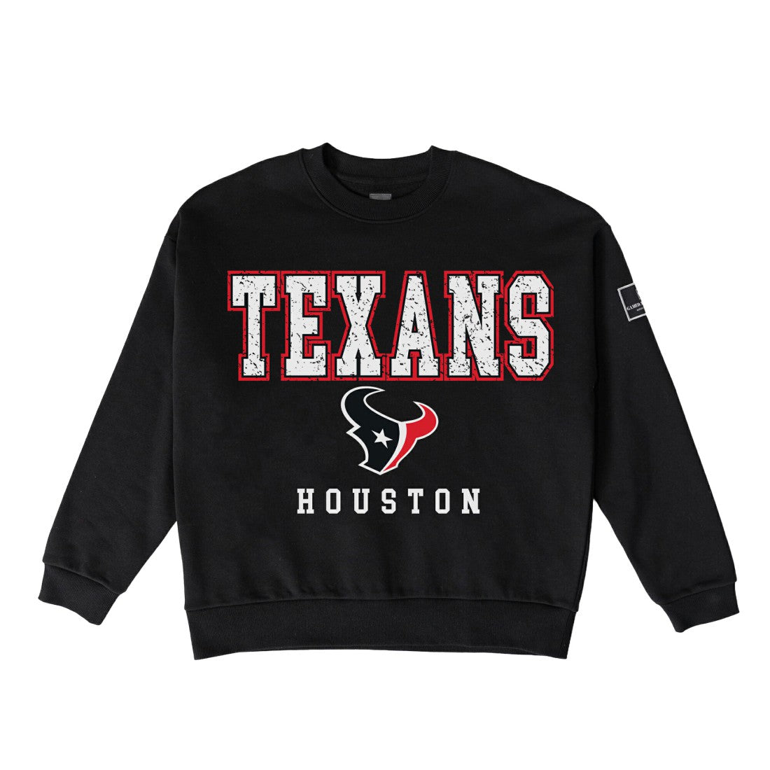 NFL Houston Texans Gameday Couture Women's Oversized Level Up Black Label Premium Fleece Sweatshirt