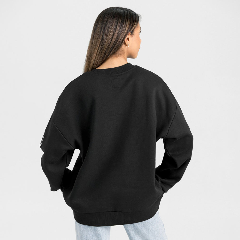 NFL Houston Texans Gameday Couture Women's Oversized Victory Lane Black Label Premium Fleece Sweatshirt
