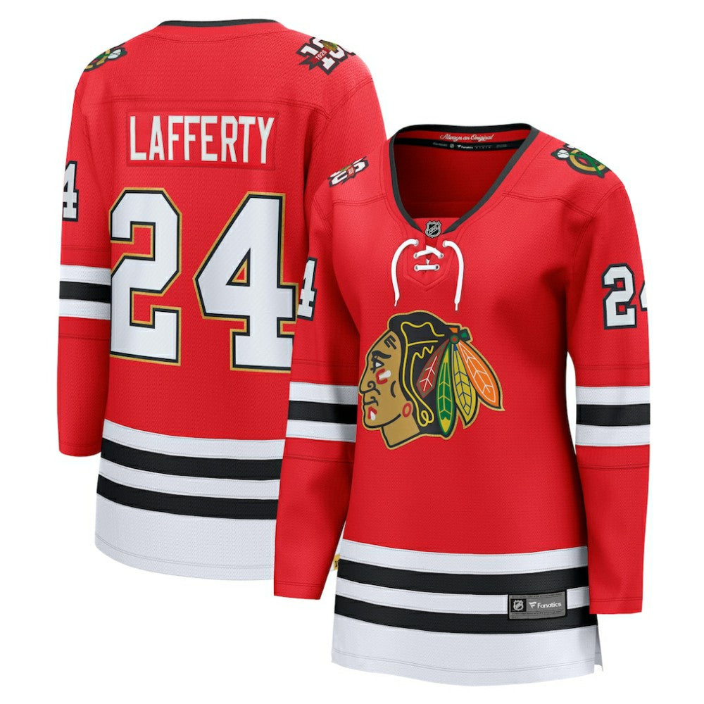 Sam Lafferty Chicago Blackhawks Fanatics Women's Centennial Breakaway Player Jersey