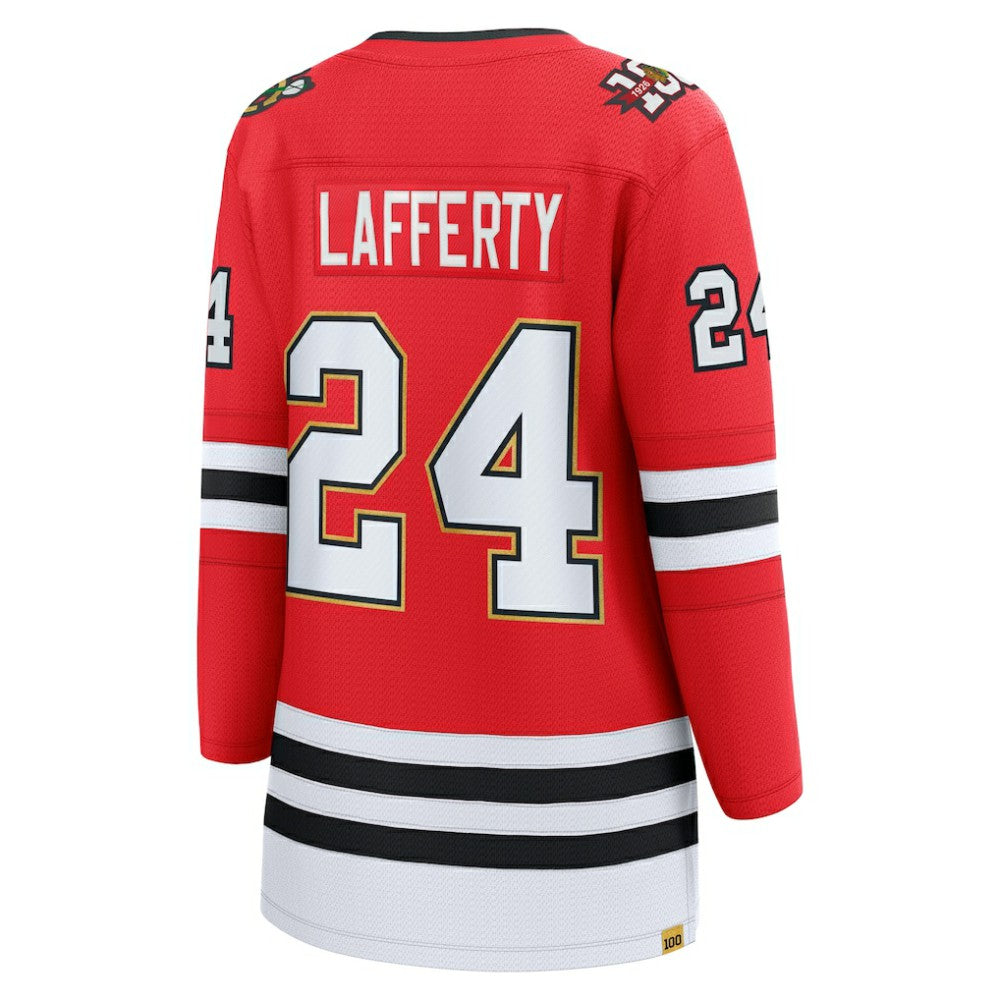 Sam Lafferty Chicago Blackhawks Fanatics Women's Centennial Breakaway Player Jersey