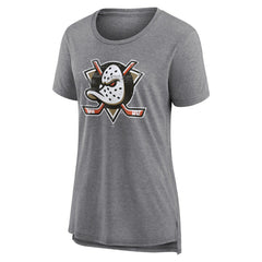 Anaheim Ducks Women's Heritage Custom Tri-Blend T-Shirt