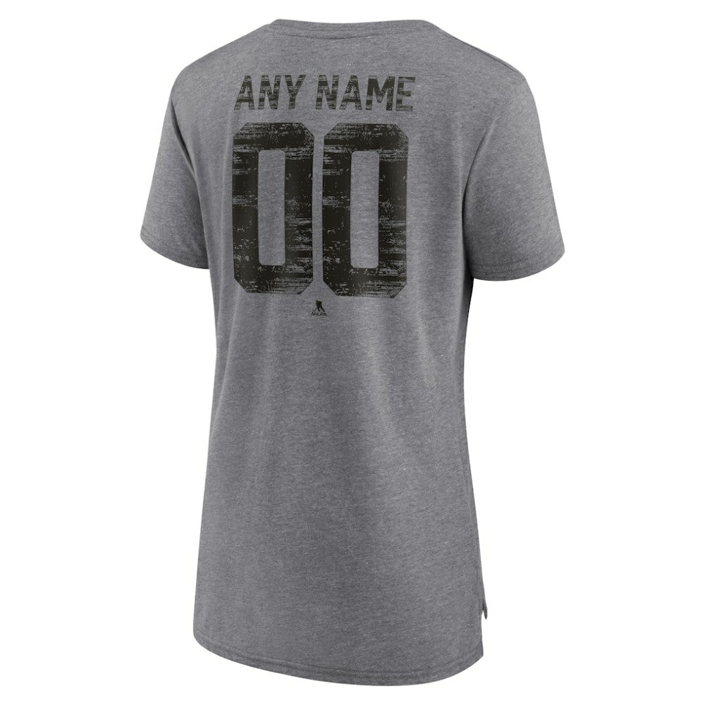 Anaheim Ducks Women's Heritage Custom Tri-Blend T-Shirt