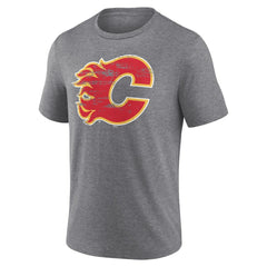 Calgary Flames Heritage Custom Tri-Blend T-Shirt