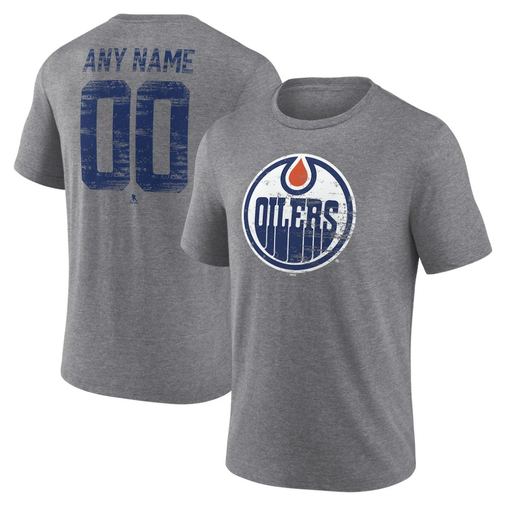 Edmonton Oilers Heritage Custom Tri-Blend T-Shirt