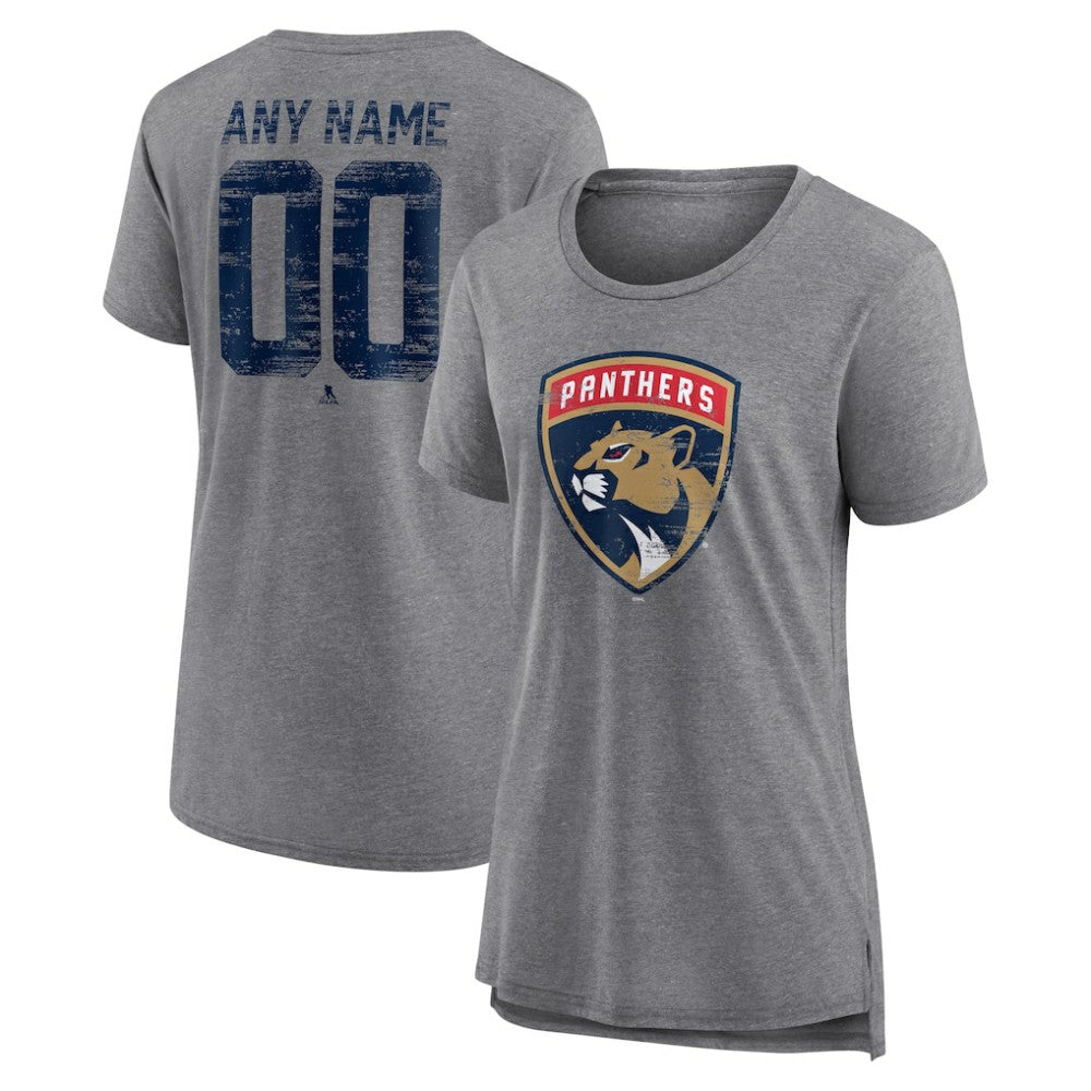 Florida Panthers Women's Heritage Custom Tri-Blend T-Shirt