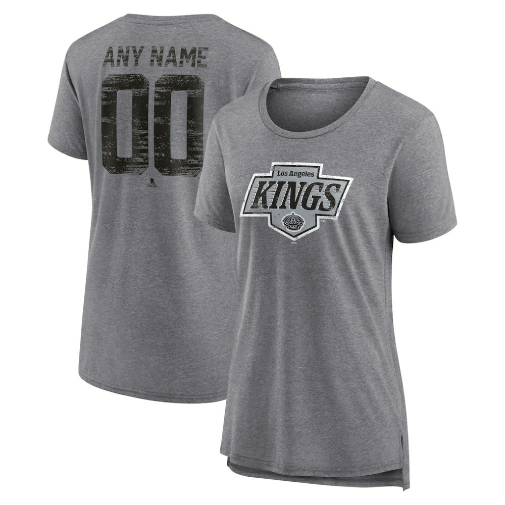 Los Angeles Kings Women's Heritage Custom Tri-Blend T-Shirt
