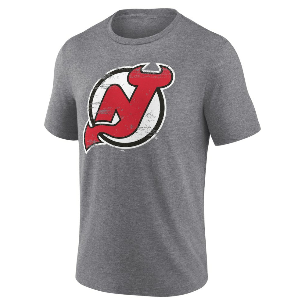 New Jersey Devils Heritage Custom Tri-Blend T-Shirt