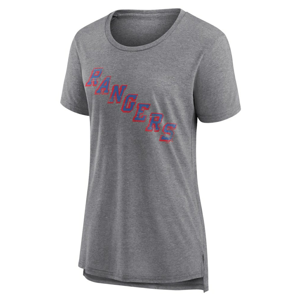 New York Rangers Women's Heritage Custom Tri-Blend T-Shirt