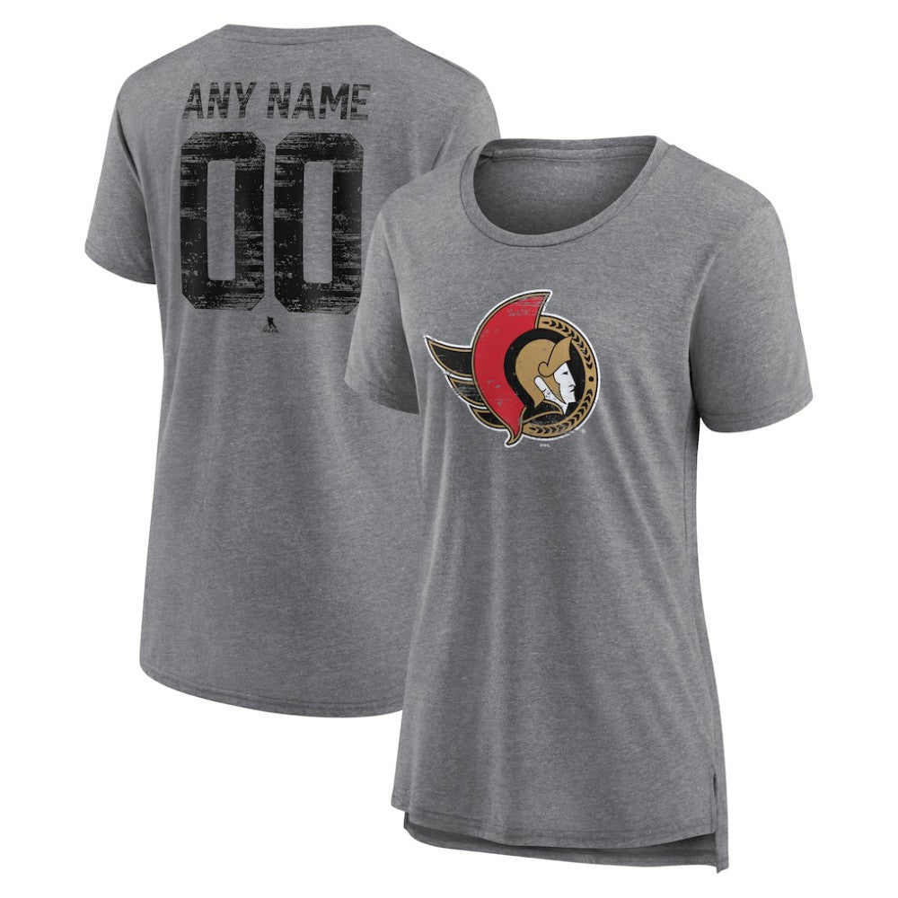 Ottawa Senators Women's Heritage Custom Tri-Blend T-Shirt