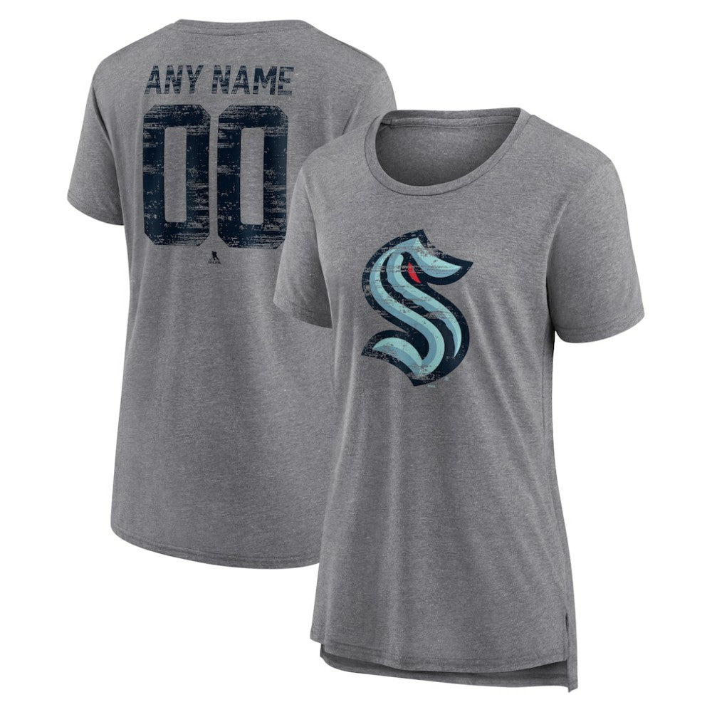 Seattle Kraken Women's Heritage Custom Tri-Blend T-Shirt