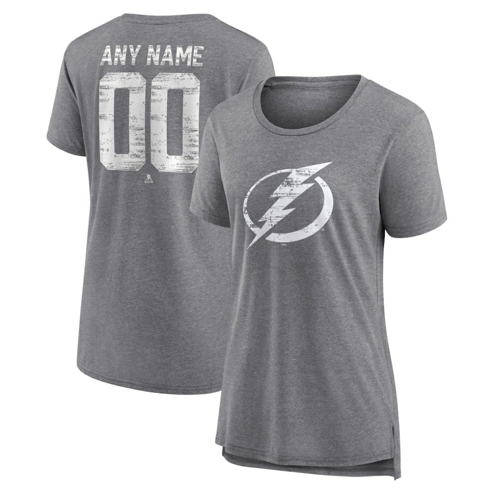 Tampa Bay Lightning Women's Heritage Custom Tri-Blend T-Shirt
