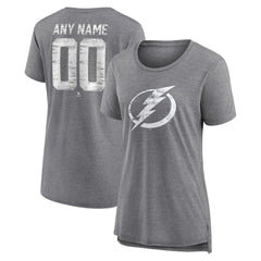 Tampa Bay Lightning Women's Heritage Custom Tri-Blend T-Shirt