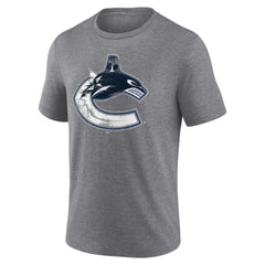 Vancouver Canucks Heritage Custom Tri-Blend T-Shirt
