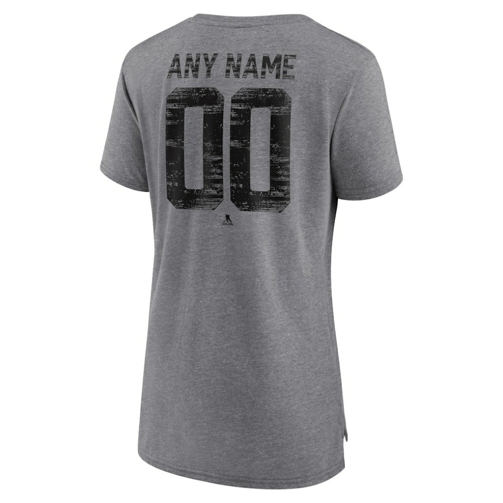 Vegas Golden Knights Women's Heritage Custom Tri-Blend T-Shirt