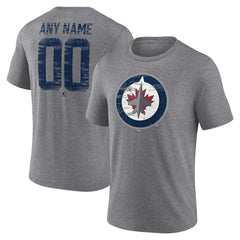 Winnipeg Jets Heritage Custom Tri-Blend T-Shirt
