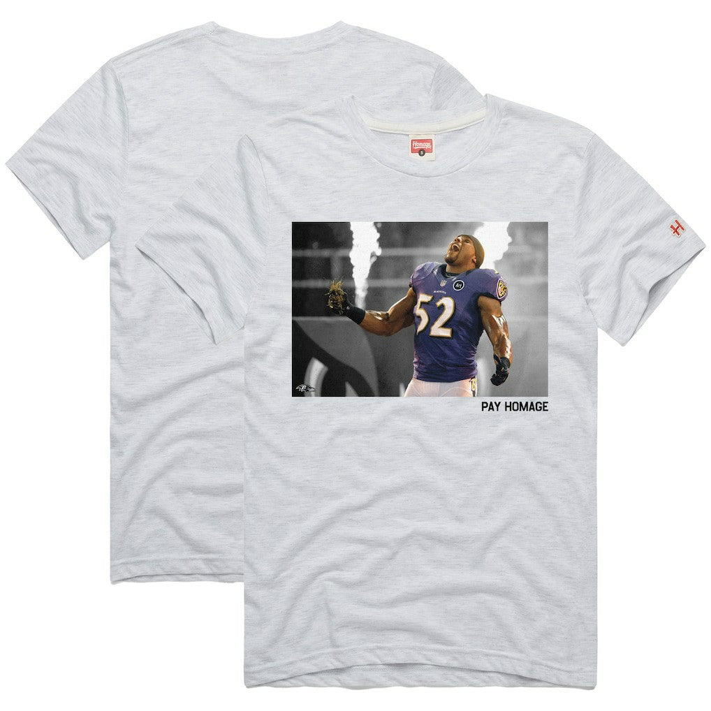NFL Baltimore Ravens Ray Lewis  Homage Unisex Pay Homage Tri-Blend T-Shirt